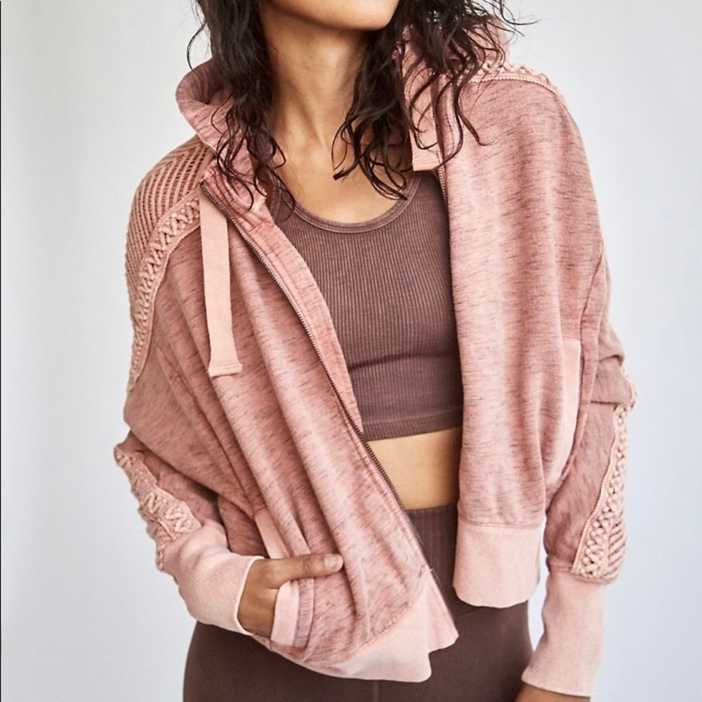 Free People Mountain High Cable Hoodie